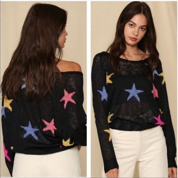 blank paige Tops - Blank Paige Star Sweater size M NWT